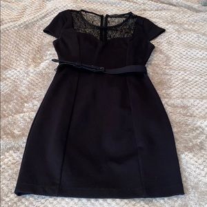 Guess black dress with lack sweetheart neckline